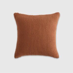 NWT Quince Cotton Fisherman Pillow Cover in Terracotta